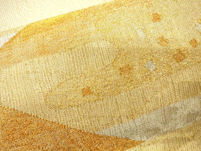 平和屋着物*夏物 太鼓柄袋帯 エ霞遠山文 金銀糸 正絹 逸品 CAAV5177eg