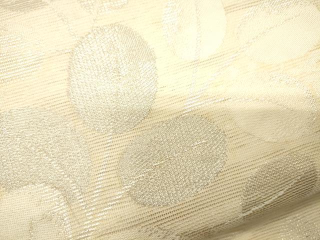 平和屋着物*夏物 六通柄袋帯 草木文 銀糸 正絹 逸品 CAAV5183eg