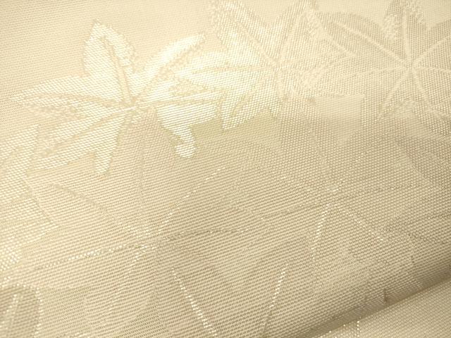平和屋着物*夏物 六通柄袋帯 楓文 銀糸 正絹 逸品 未使用 CAAV5194eg