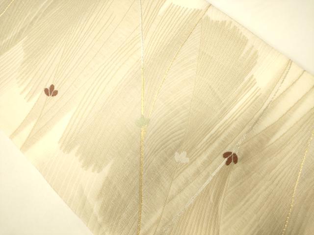 平和屋着物*夏物 六通柄袋帯 流水花文 金銀糸 正絹 逸品 CAAV5196eg