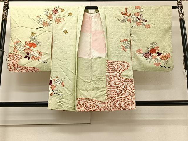 平和屋着物∞羽織 駒刺繍 流水枝花文 金彩 正絹 逸品 CAAV5606id