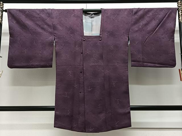 平和屋着物#道行コート 地紋起こし 氷割文 暈し染め 正絹 逸品 CAAV5709id