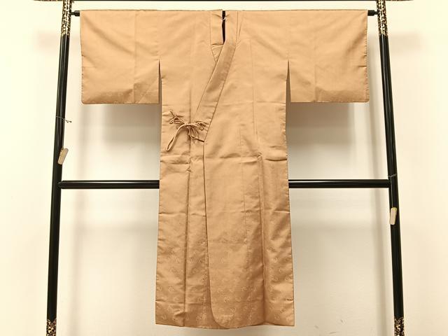 平和屋着物#道中着 荒磯地紋 飴色 ロング丈 正絹 逸品 CAAV5776id