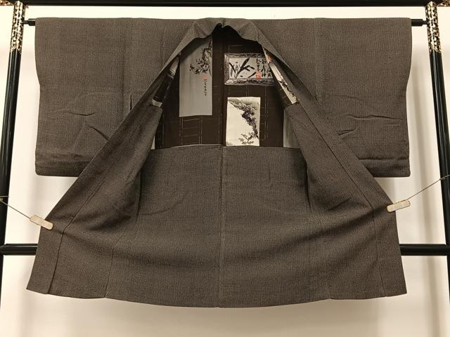 平和屋着物∞長羽織 紋付き 吉祥文 正絹 逸品 CAAV5780id