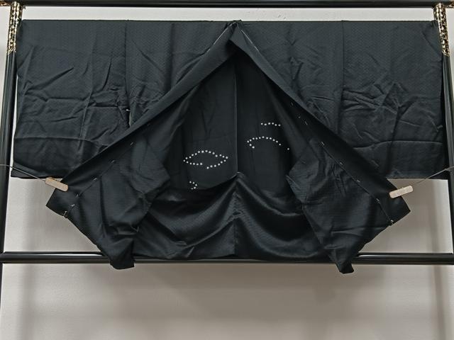 平和屋着物#羽織 絞り 雲重ね文 黒地 仮絵羽 正絹 逸品 未使用 CAAV5781id