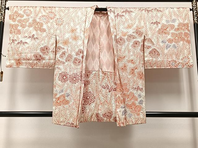 平和屋着物#羽織 総絞り 草花文 正絹 逸品 CAAV5803id