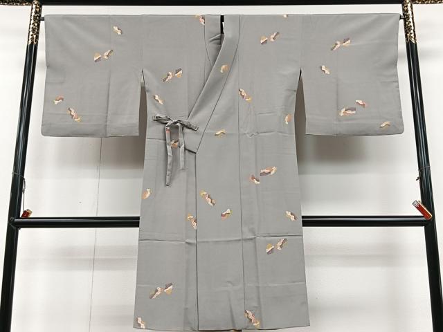 平和屋着物#道中着 単衣 地紙吉祥文 ロング丈 正絹 逸品 CAAV5847id