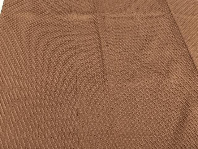 平和屋着物#道中着 茶色 ロング丈 正絹 逸品 CAAV5862id
