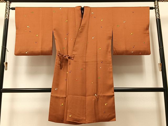 平和屋着物∞道中着 舞蝶文 ロング丈 正絹 逸品 CAAV5878id