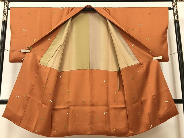 平和屋着物∞道中着 舞蝶文 ロング丈 正絹 逸品 CAAV5878id