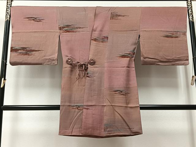 平和屋着物#染色家 岩浅公展 道中着 ビロード 霞文 暈し染め 鈴乃屋扱い ロング丈 正絹 逸品 CAAV5880id