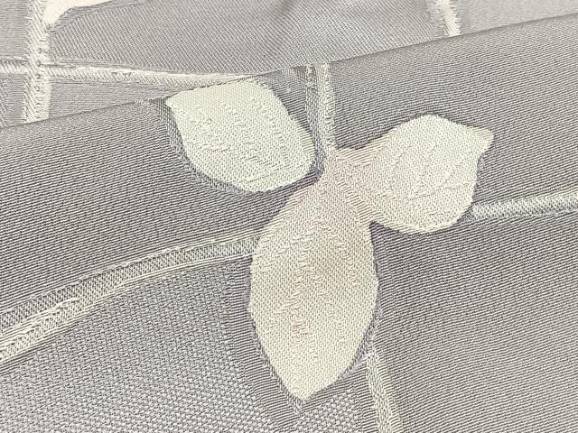 平和屋着物∞道行コート 地紋起こし 格子蔦の葉文 正絹 逸品 CAAV5903id