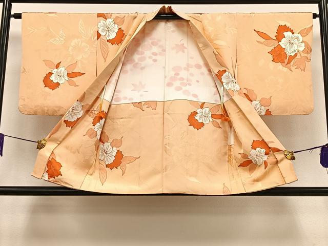 平和屋着物∞羽織 地紋起こし 草花文 正絹 逸品 CAAV5919id
