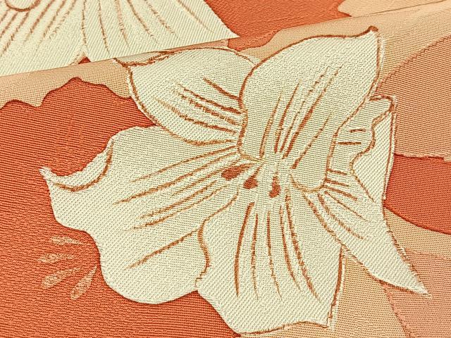 平和屋着物∞羽織 地紋起こし 草花文 正絹 逸品 CAAV5919id