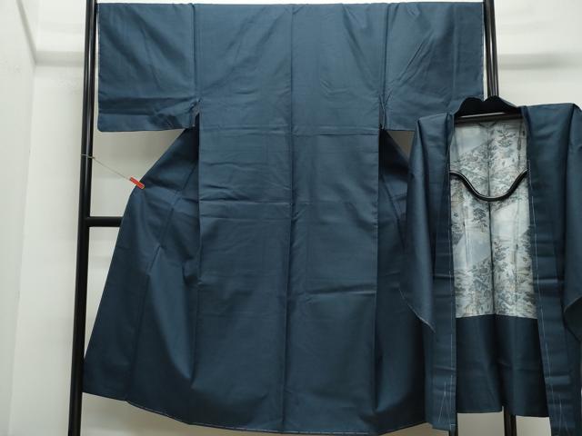 平和屋着物●男性 紬 アンサンブル 100亀甲 正絹 逸品 未使用 CAAV6431vf