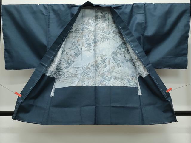 平和屋着物●男性 紬 アンサンブル 100亀甲 正絹 逸品 未使用 CAAV6431vf