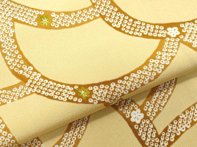 平和屋着物●極上 銀座 志ま亀 小紋 花繋ぎ たとう紙付き 正絹 逸品 CAAV6434vf