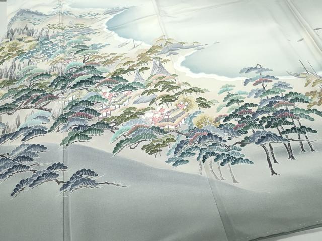 平和屋着物●十日町友禅作家 阿部佳雪 色留袖 九十九湾 暈し染め 正絹 逸品 CAAV6466vf