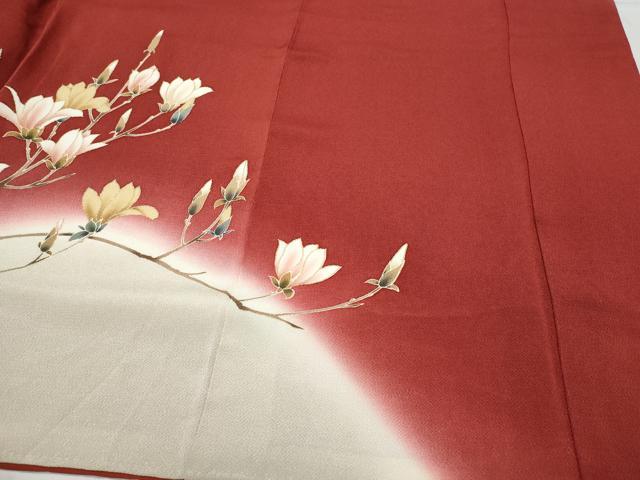 平和屋着物●訪問着 枝花文 金彩 鬼しぼ縮緬 正絹 逸品 CAAV6611vf