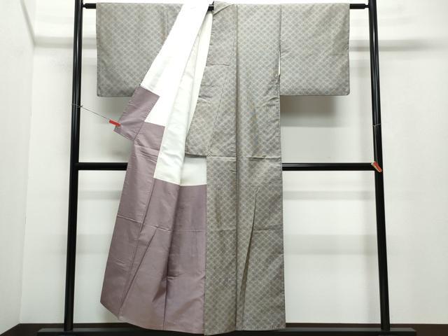 平和屋着物●本場大島紬 7マルキ 菱文 正絹 逸品 CAAV6648vf