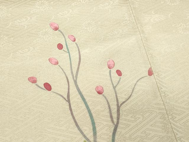平和屋着物●訪問着 刺繍 枝葉文 暈し染め 金彩 正絹 逸品 CAAV6797vf