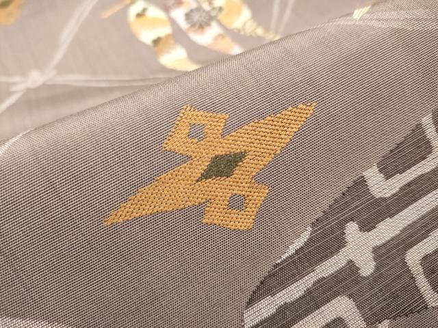 平和屋着物●六通柄袋帯 成物 正絹 逸品 CAAV7079hy