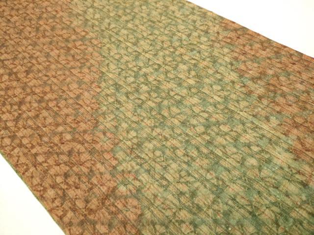 平和屋着物●菅原工房 菅原結作 漢方染紬 両面 全通柄袋帯 蜘蛛絞り 正絹 逸品 CAAV7109hy
