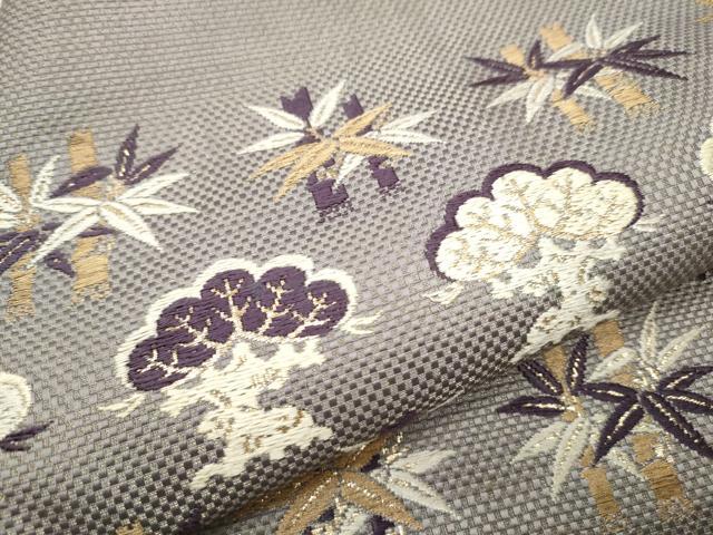 平和屋着物●西陣 川島織物 九寸名古屋帯 唐織 笹松文 金糸 正絹 逸品 CAAV7174hy