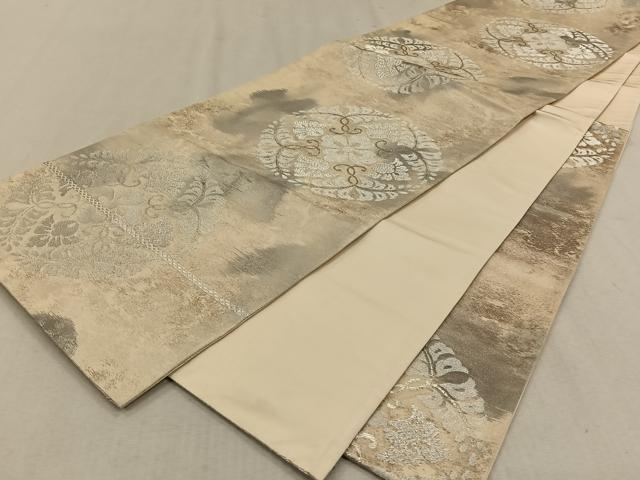 平和屋着物◎六通柄袋帯 花丸文 正絹 逸品 CAAV7516qv