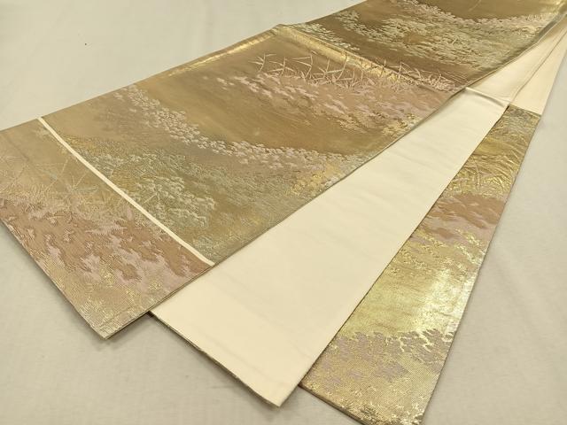 平和屋着物◎六通柄袋帯 風景文 正絹 逸品 CAAV7561qv