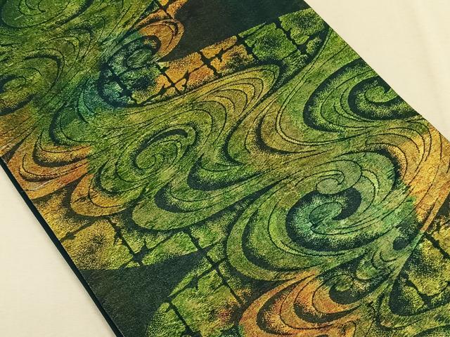 平和屋着物◎六通柄京袋帯 光琳水 正絹 逸品 CAAV7584qv