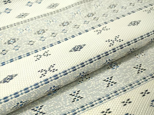 平和屋着物●本場筑前博多織 八寸名古屋帯 藍 花織 正絹 逸品 CAAV8527vp