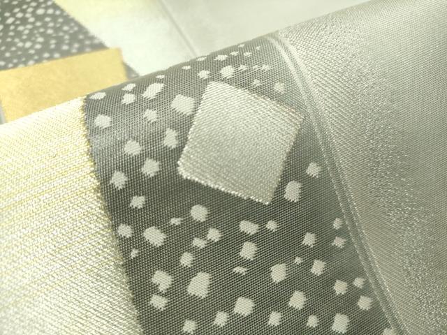 平和屋着物▼六通柄袋帯 箔散らし間道 金銀糸 正絹 逸品 CAAV8698vp