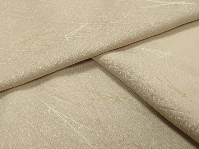 平和屋着物▽上質な小紋 単衣 溢れ松葉 金彩 正絹 逸品 CAAV8913gh