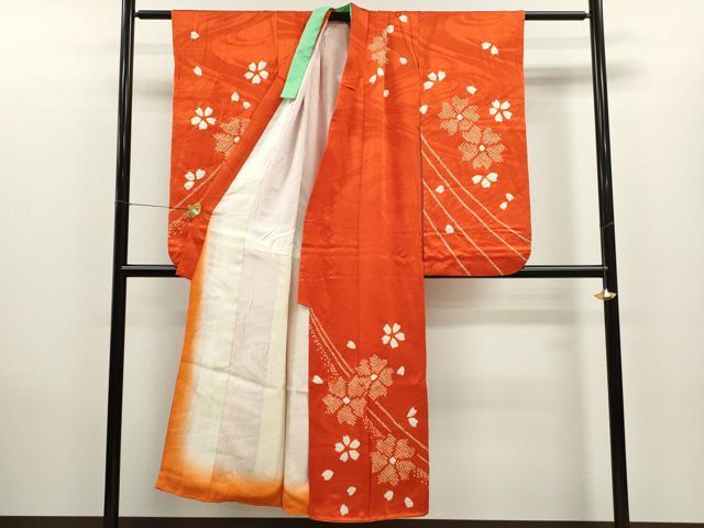 平和屋着物∵女の子 十三参り 子供 祝着・袋帯セット 舞花文 逸品 CAAV9312ze