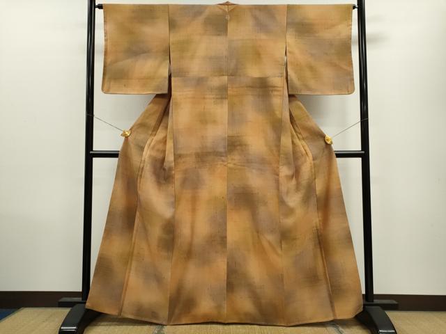 平和屋着物●生紬 霞文 正絹 逸品 未使用 CAAV9319ze