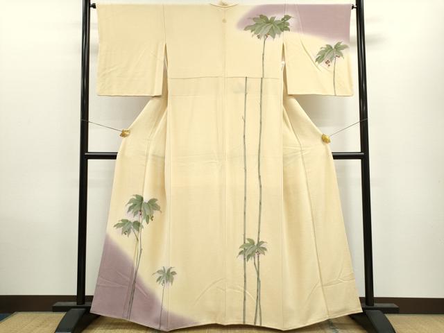 平和屋着物●訪問着 手描き 草木文 暈し染め 正絹 逸品 CAAV9330ze