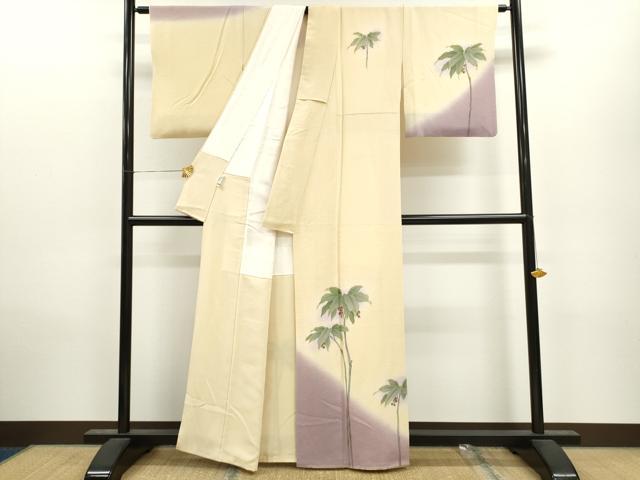 平和屋着物●訪問着 手描き 草木文 暈し染め 正絹 逸品 CAAV9330ze