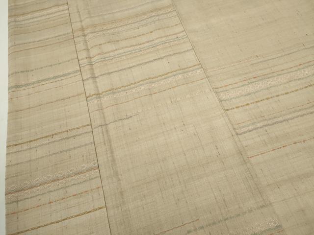 平和屋着物●訪問着 紬地 横段文 正絹 逸品 CAAV9342ez
