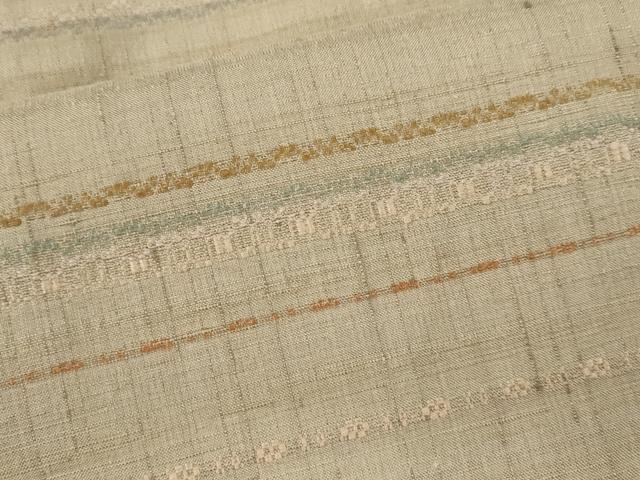 平和屋着物●訪問着 紬地 横段文 正絹 逸品 CAAV9342ez