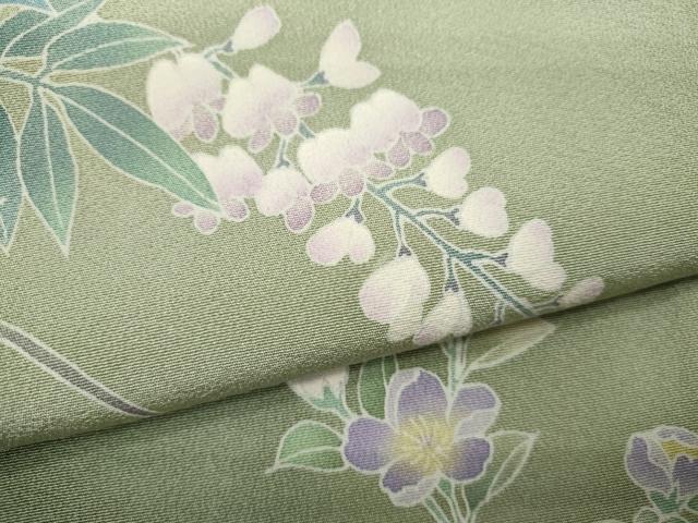 平和屋着物●訪問着 友禅 作家物 藤 暈し染め 正絹 逸品 CAAV9350ze