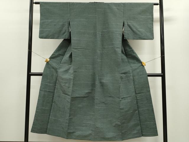 平和屋着物▽上質な紬 単衣 霞文 正絹 逸品 CAAV9413ze