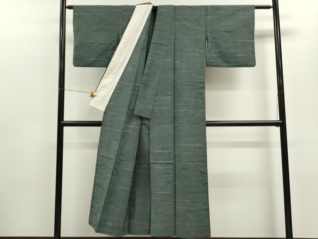 平和屋着物▽上質な紬 単衣 霞文 正絹 逸品 CAAV9413ze