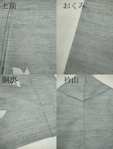 平和屋着物▽訪問着 単衣 紬地 舞葉文 正絹 逸品 CAAV9414ze