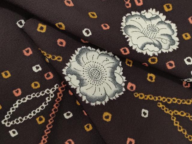 平和屋着物▽上質な小紋 単衣 辻が花 正絹 逸品 CAAV9416ze