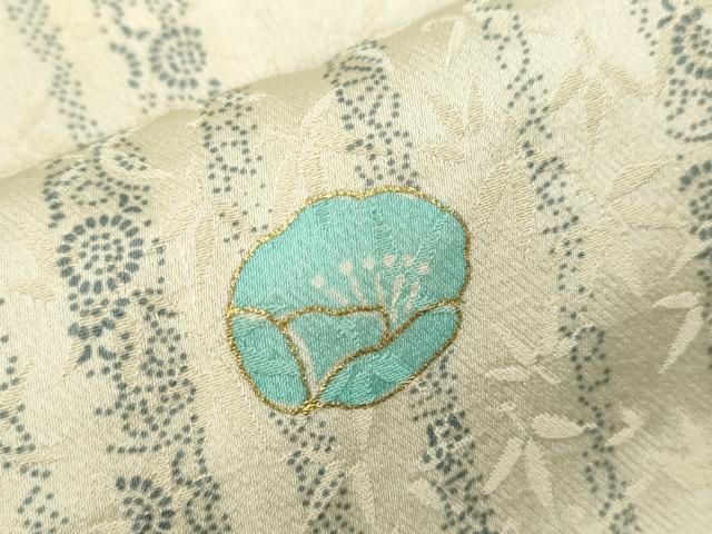 平和屋着物▽上質な小紋 単衣 舞花文 金彩 正絹 逸品 CAAV9422ze