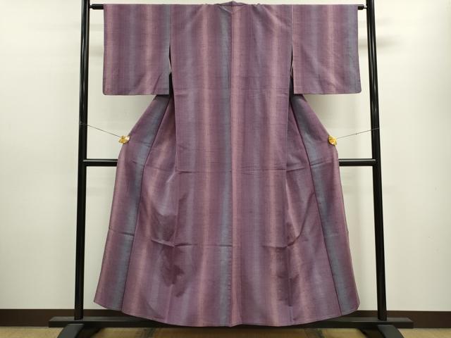 平和屋着物▽上質な紬 単衣 霞文 正絹 逸品 CAAV9450ze