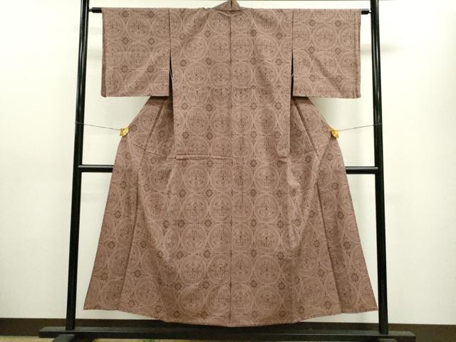 平和屋着物▽本塩沢 単衣 吉祥文 正絹 逸品 CAAV9493ze