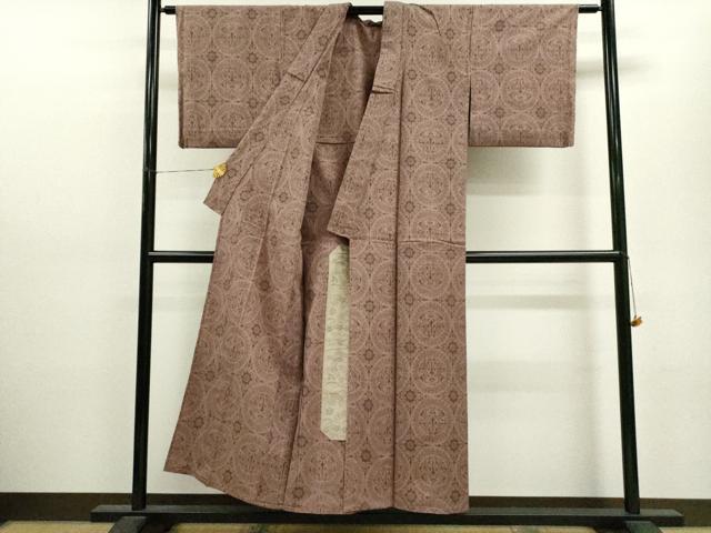 平和屋着物▽本塩沢 単衣 吉祥文 正絹 逸品 CAAV9493ze