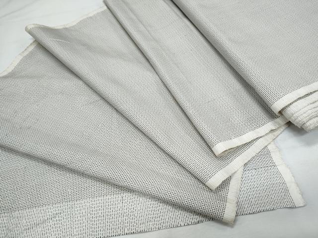 平和屋着物●本場大島紬 アンサンブル 反物 白大島 100亀甲 総詰め 着尺+羽尺 逸品 未使用 CAAV9860th